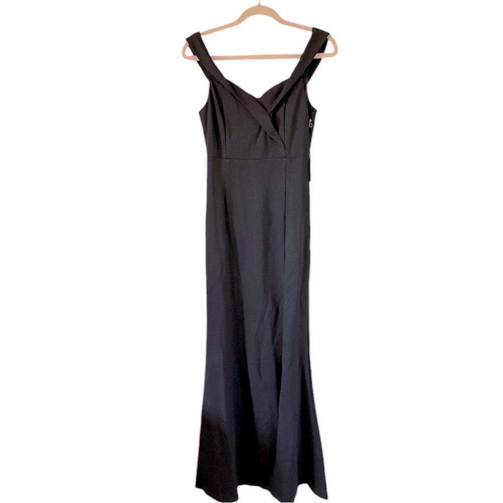 Forever21 Women’s Long Evening Dress Off the shoulder Black New Size Lar…